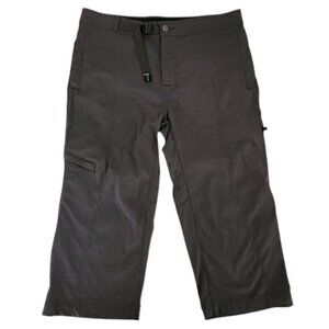 PRANA Breathe Technical Capri Hiking Shorts grey m
